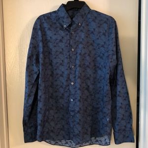 John Varvatos Blue Button Down